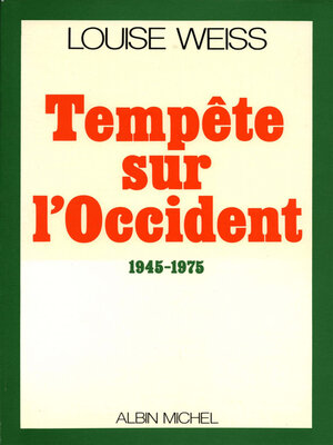cover image of Tempête sur l'Occident, 1945-1975